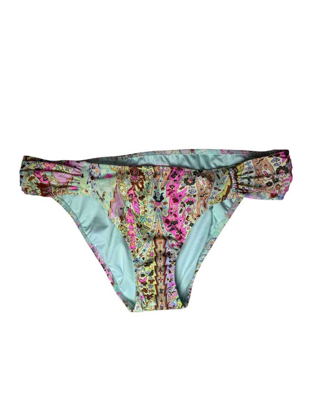 Victoria Secret Floral Paisley Bikini Bottoms - Pink & Mint